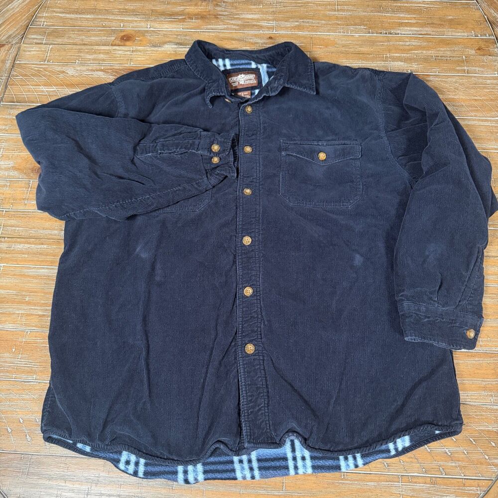 Levi's Men's XL Navy Corduroy Fleece Lined Shirt Jacket Shacket Workwear Coat